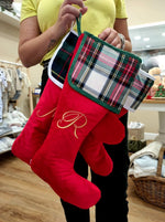 Calza di Natale in velluto e tartan MONOGRAM