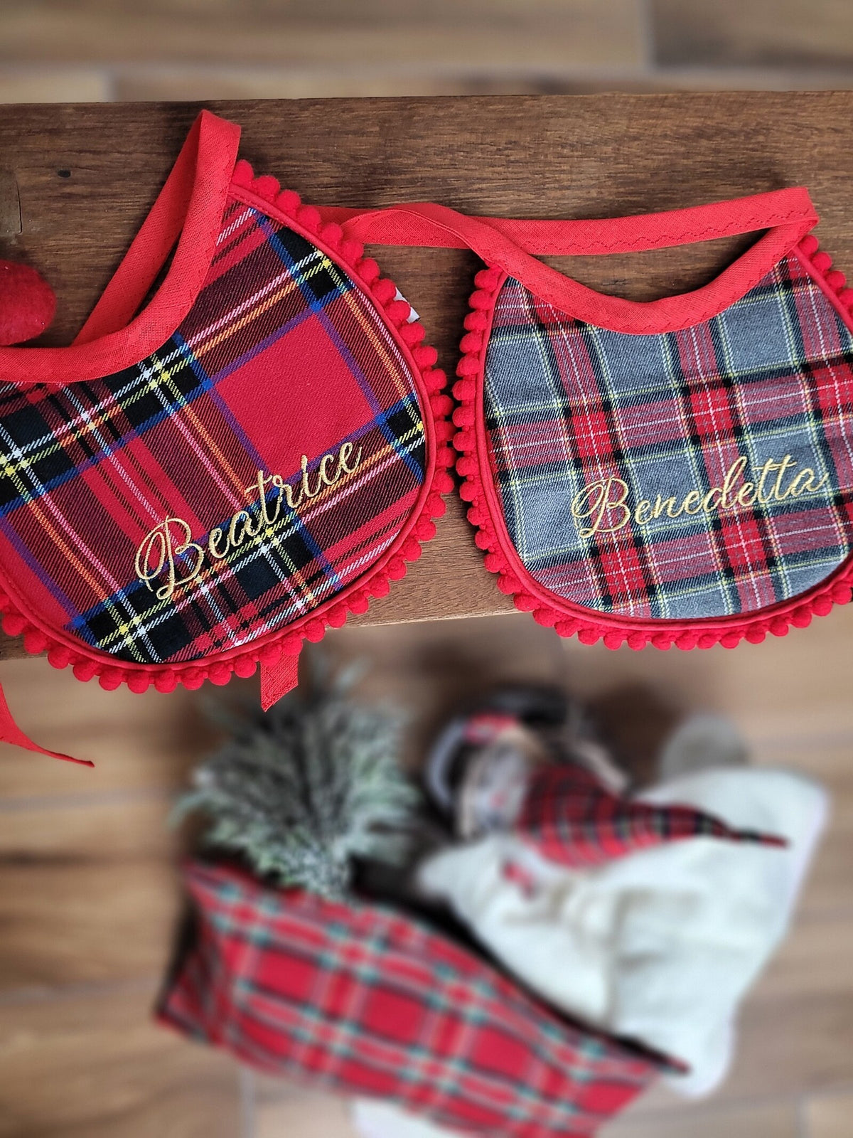 Coppia di Bavaglini tartan