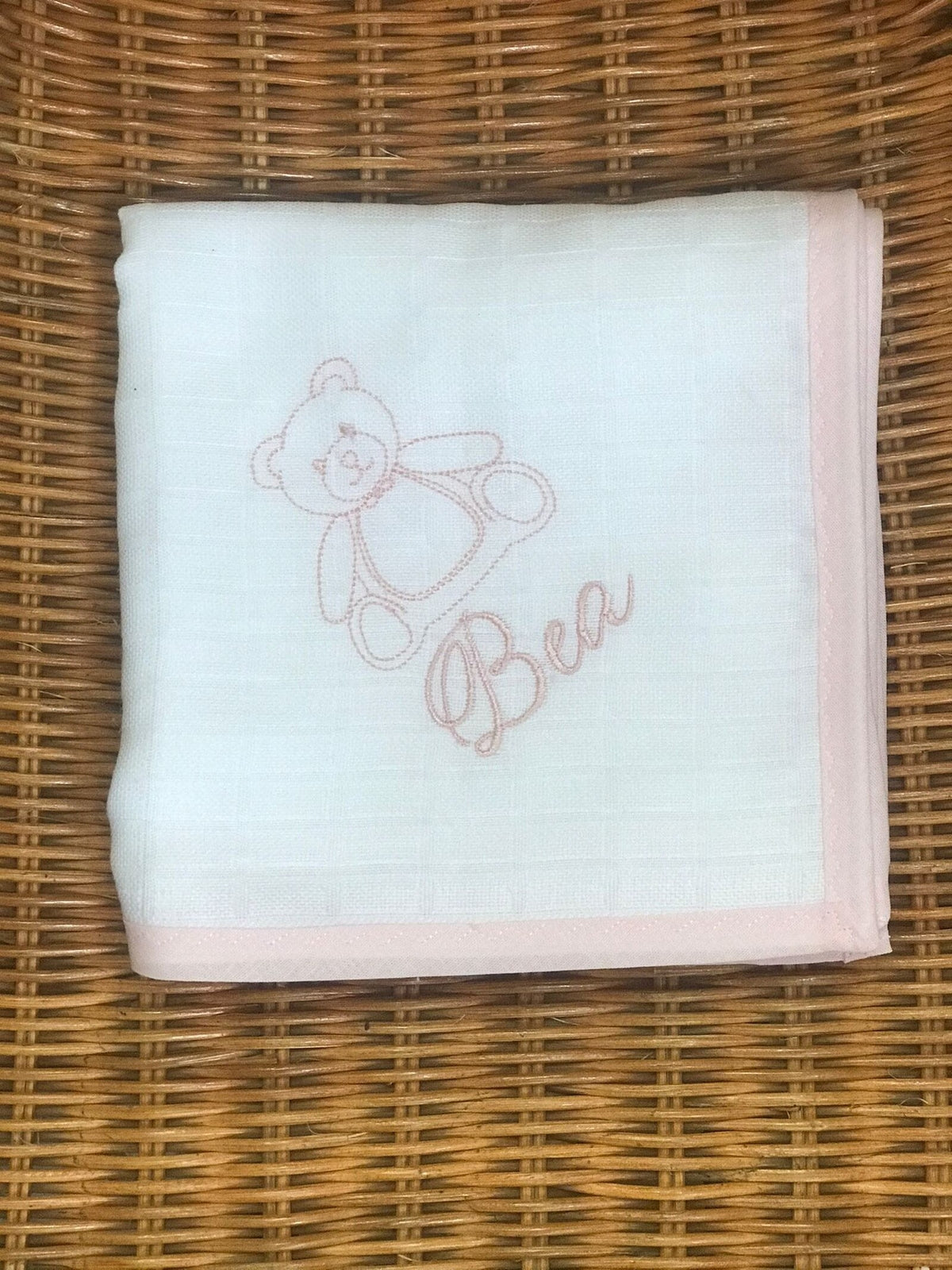 Coordinato cambio personalizzato, pochette con quadrato di cotone