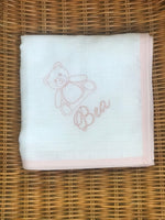 Coordinato cambio personalizzato, pochette con quadrato di cotone