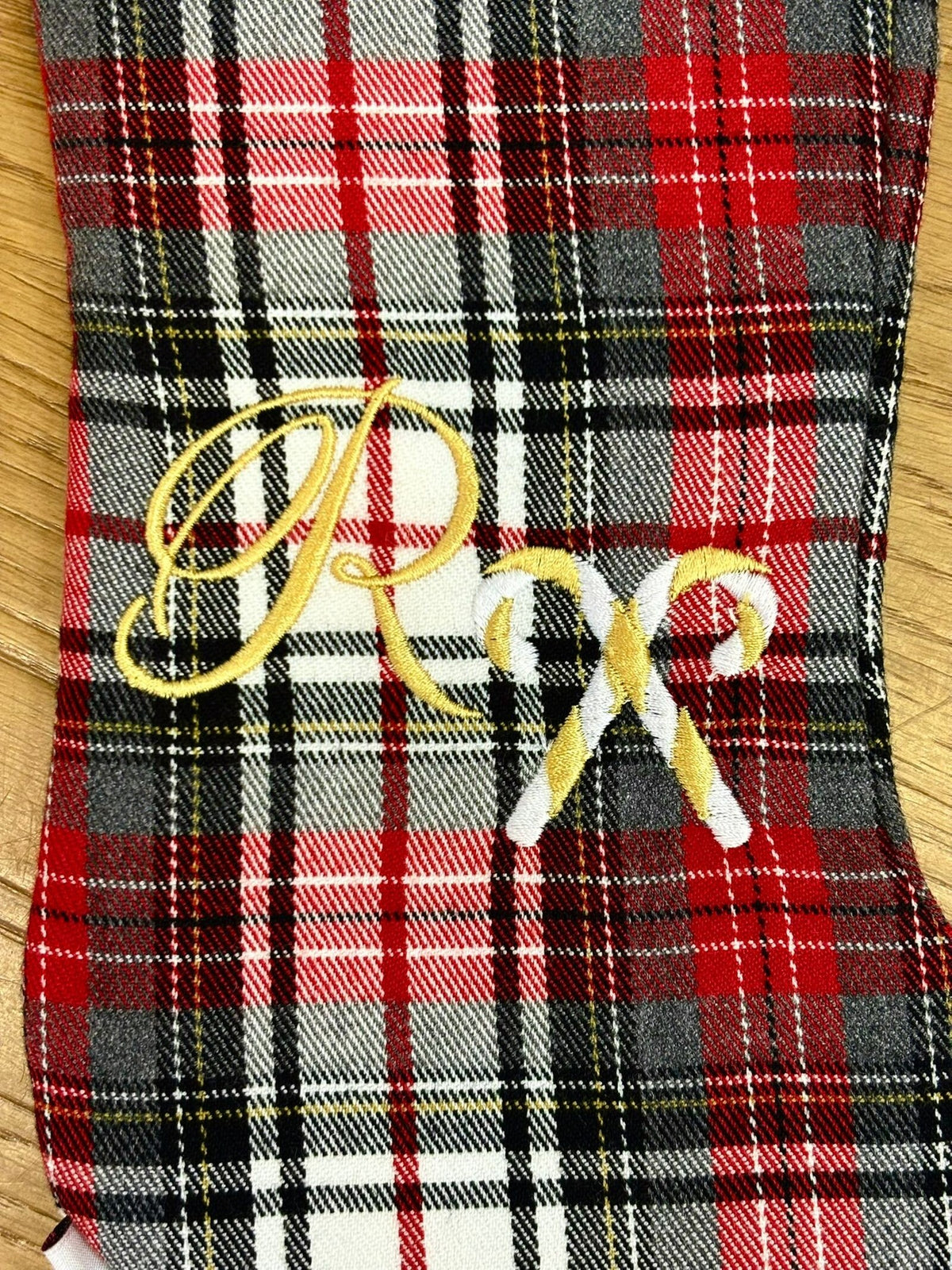 Calza di Natale Tartan MONOGRAM