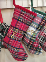 Calza di Natale Tartan MONOGRAM