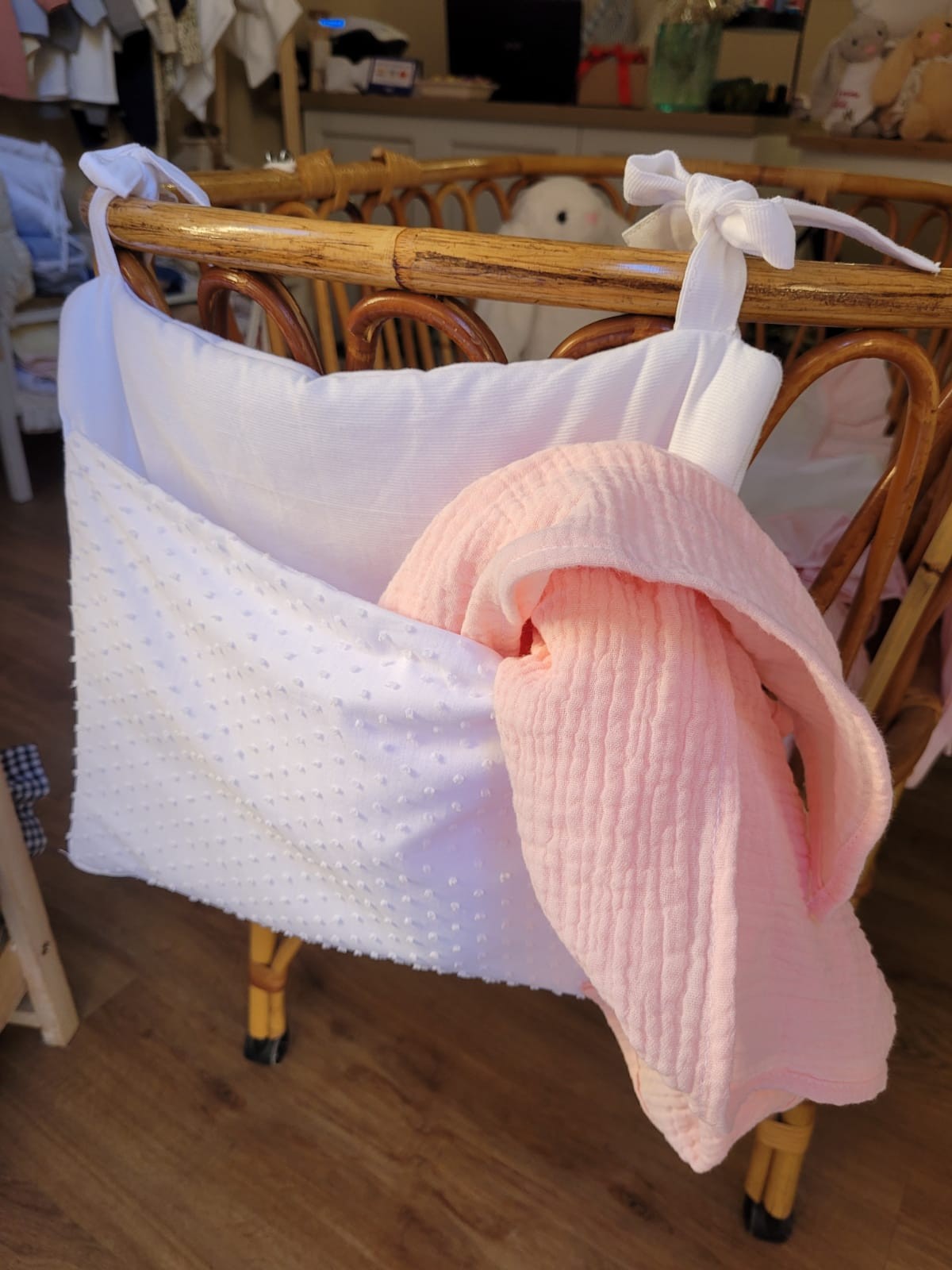 Marsupio da culletta, pannello porta oggetti per culletta