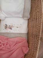 Lenzuolino personalizzato con fascia in lino