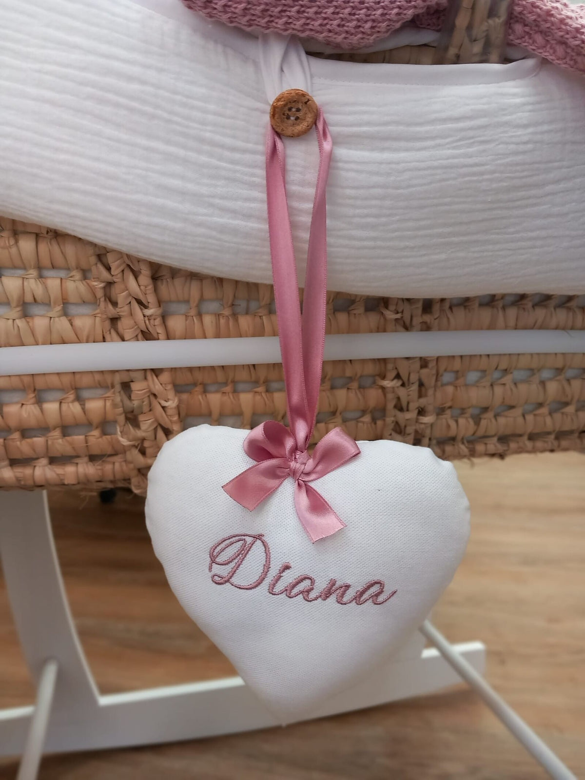 Pendente a Cuore con ricamo