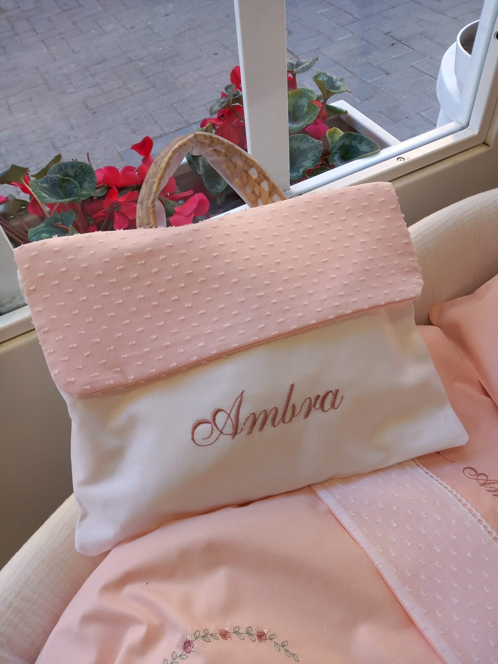 Busta nascita cotone e plumetis