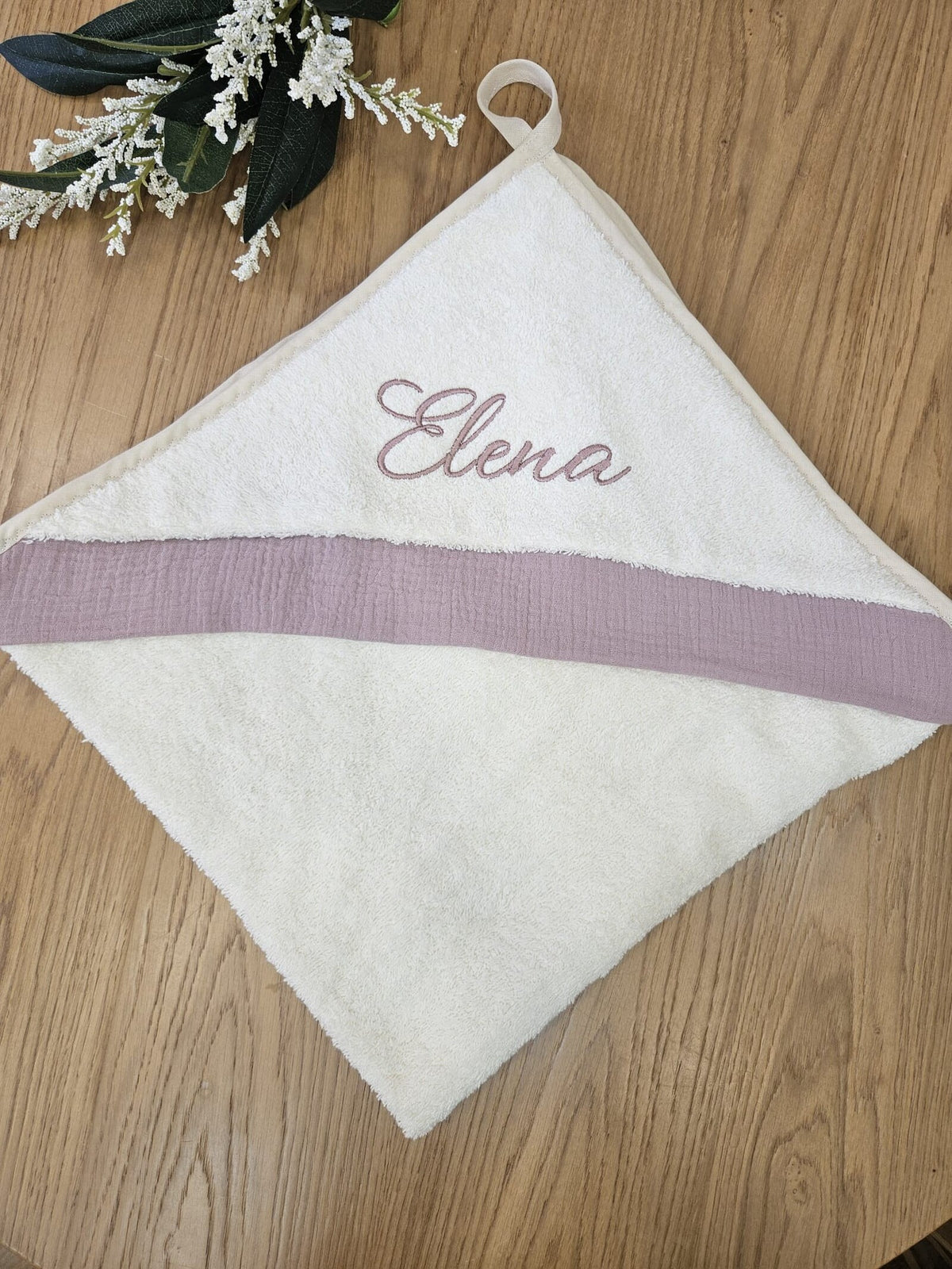 Accappatoio quadrato in spugna e mussola