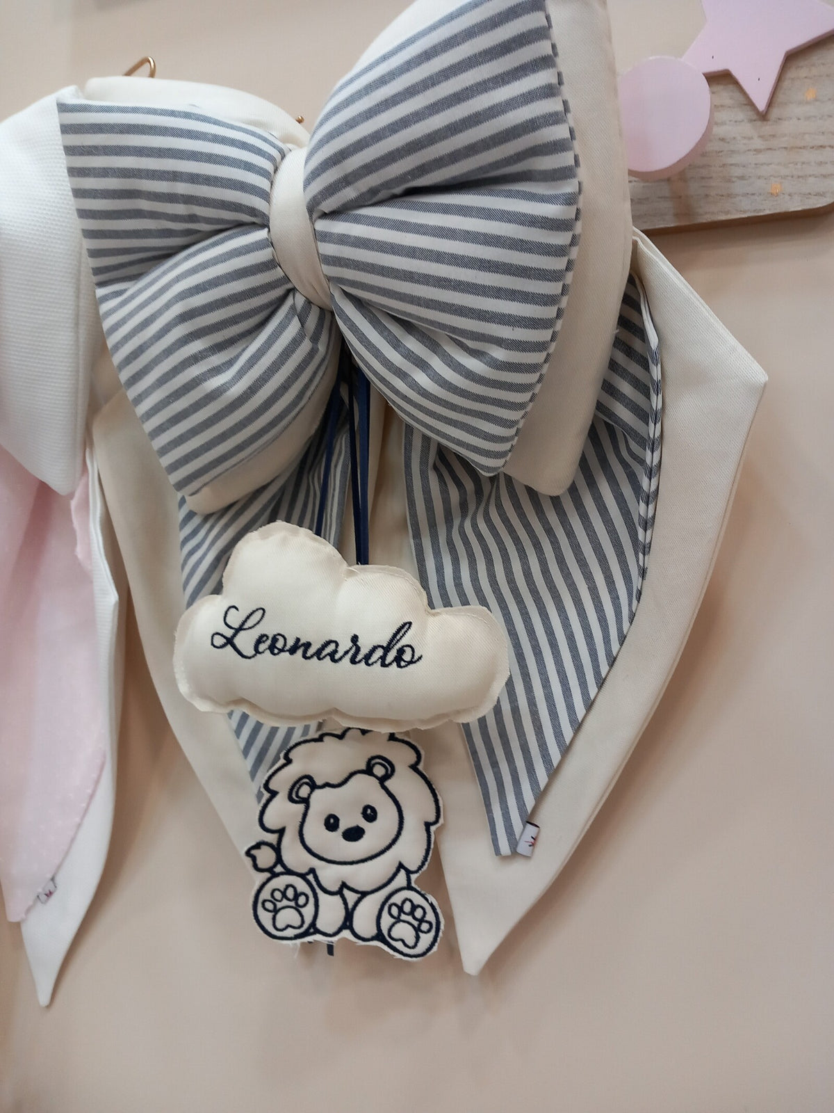 Fiocco Nascita con leoncino