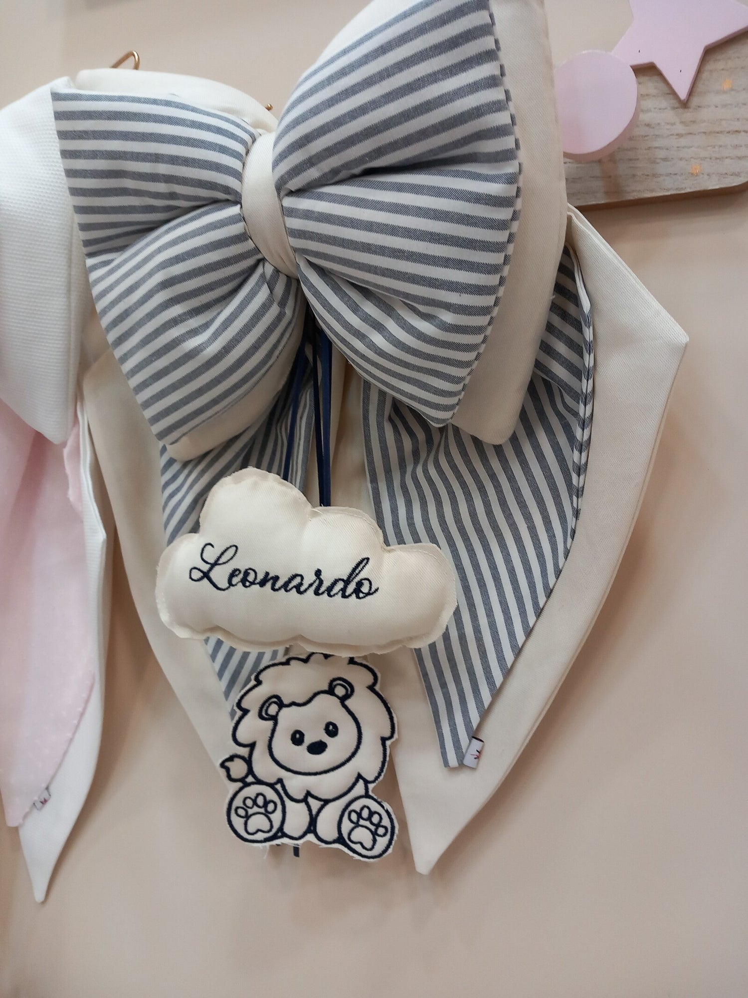 Fiocco Nascita con leoncino