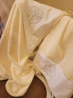 Coordinato in spugna di bamboo, accappatoio e telo bagnetto