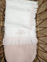 Lenzuolino con doppia rouche di plumetis