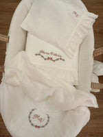 Lenzuolino con doppia rouche di plumetis