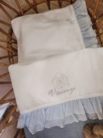 Lenzuolino con doppia rouche di plumetis