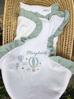 Copertina neonato in mussola con rouche