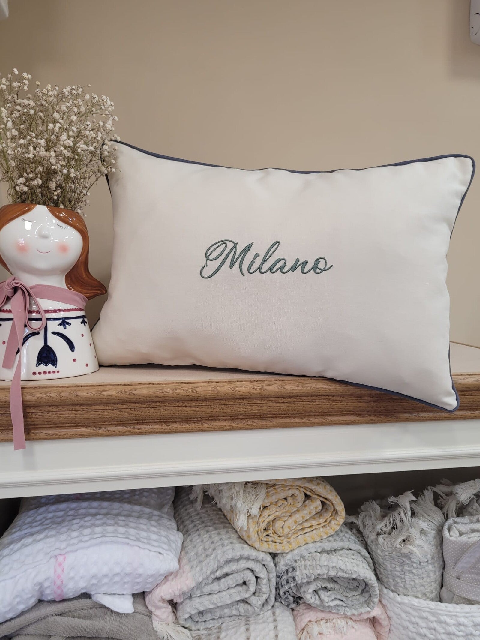 Cuscino arredo rettangolare in cotone