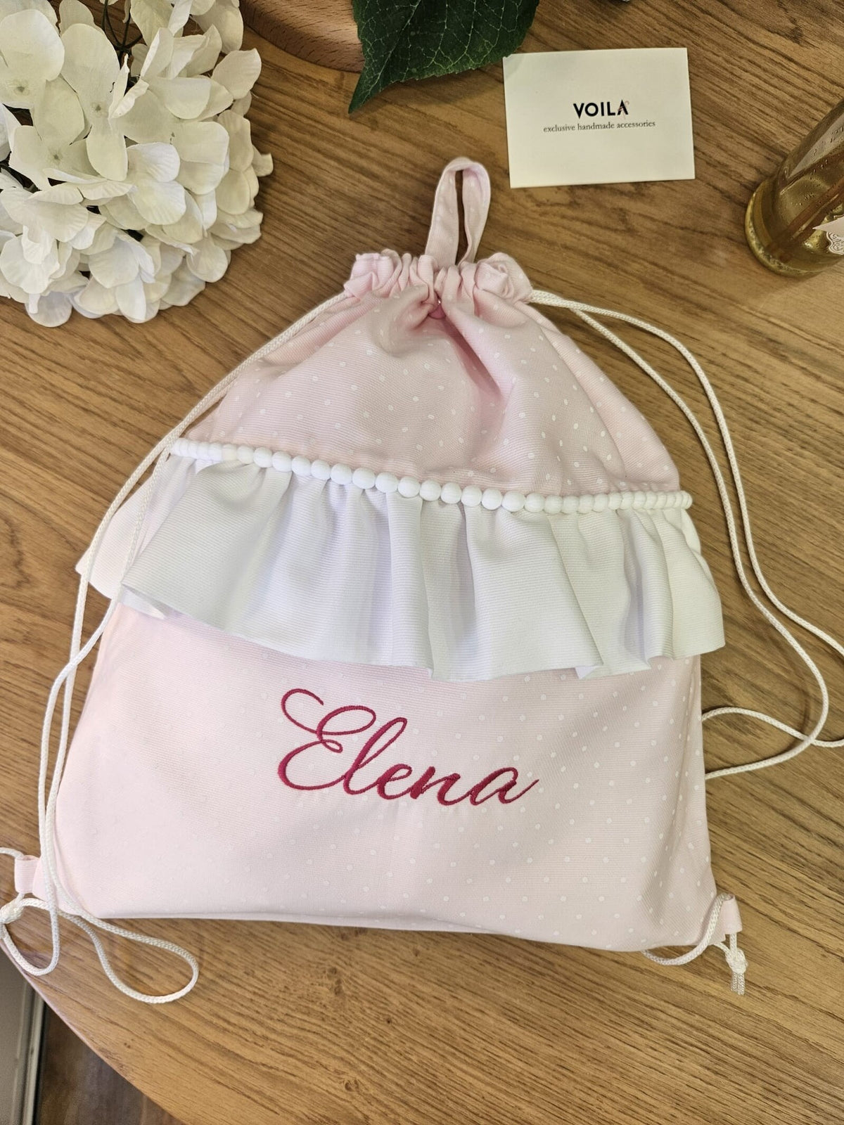 Sacca a spalla con rouche