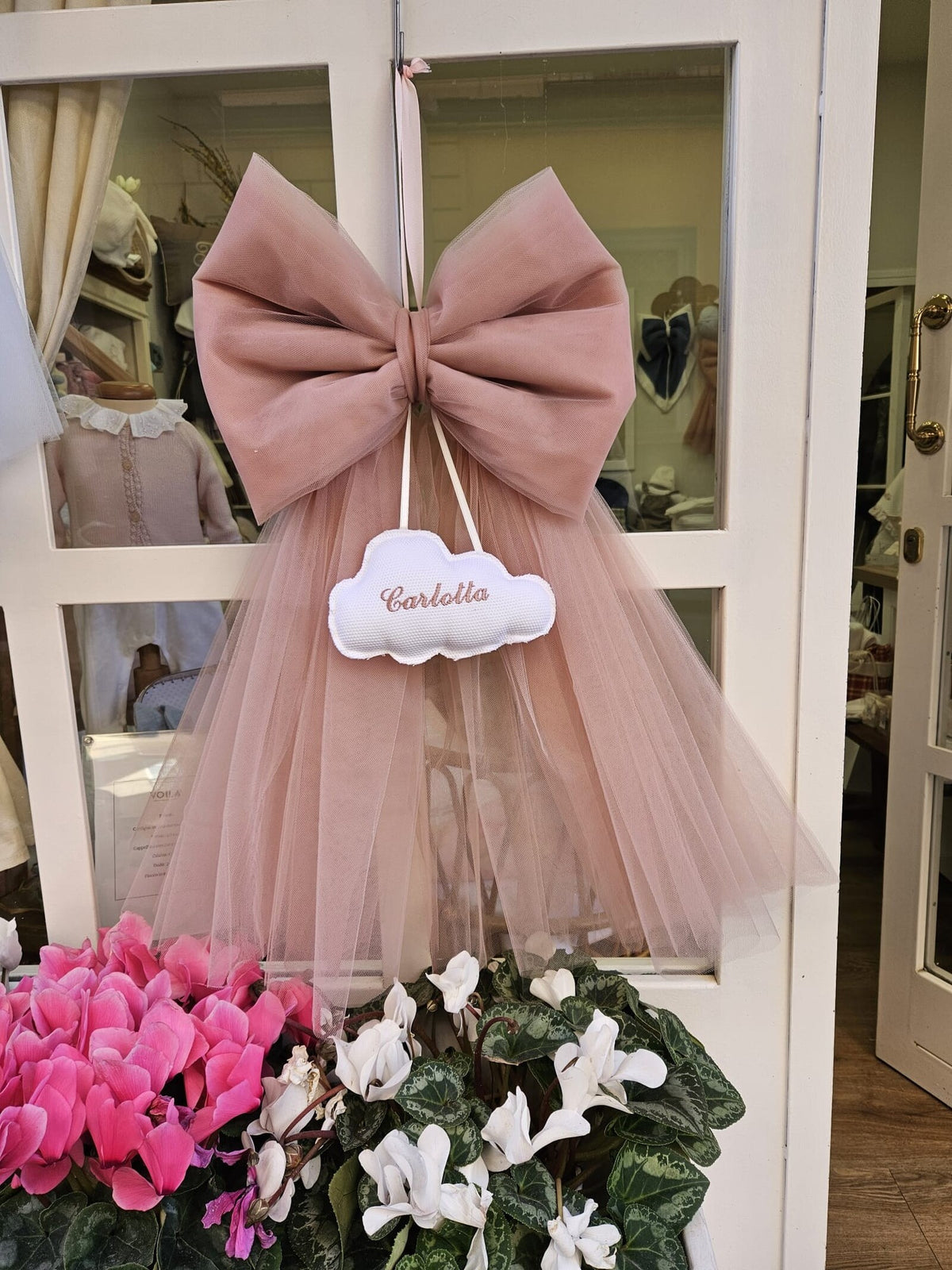 Fiocco Nascita in tulle