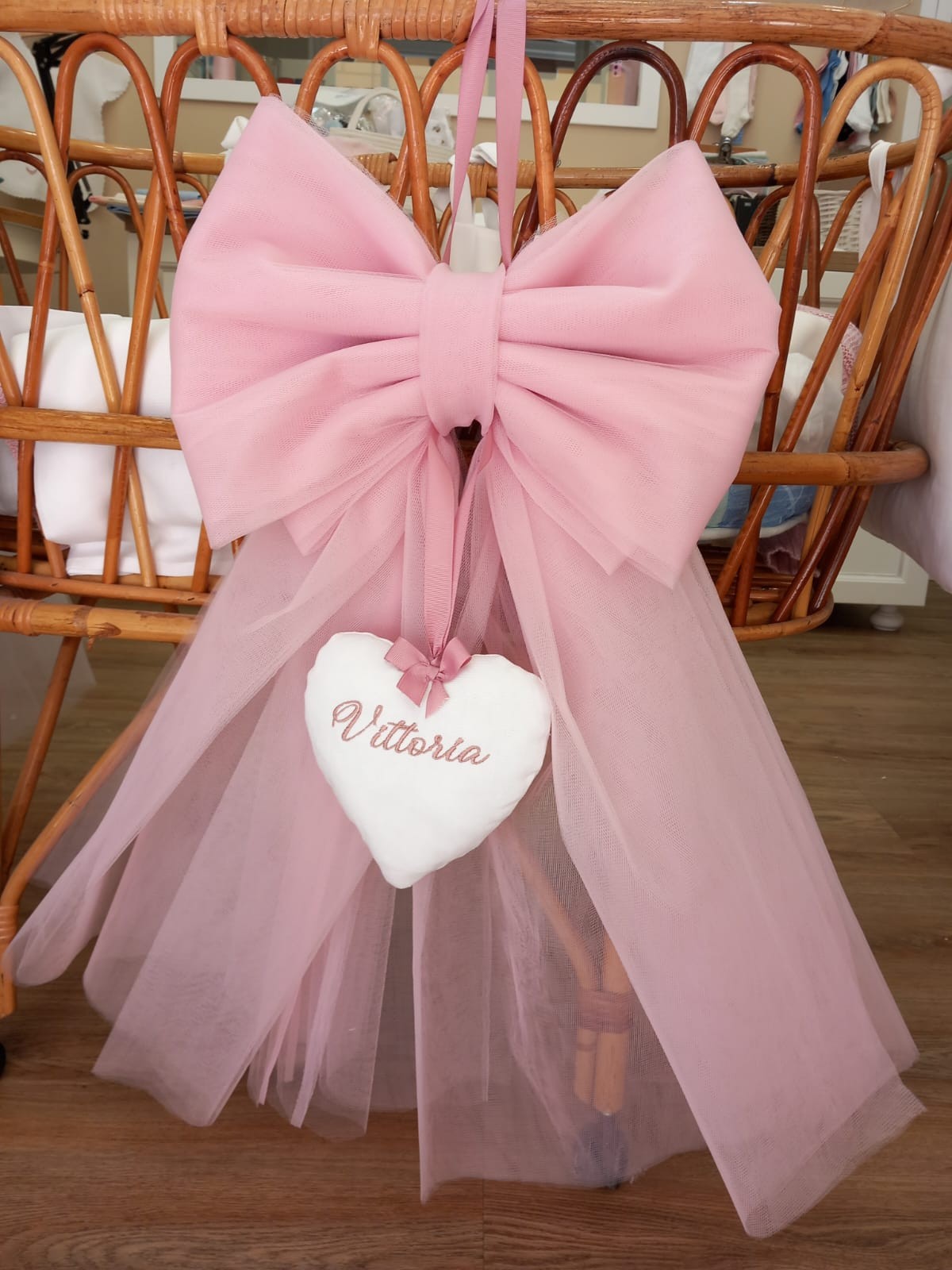 Fiocco Nascita in tulle