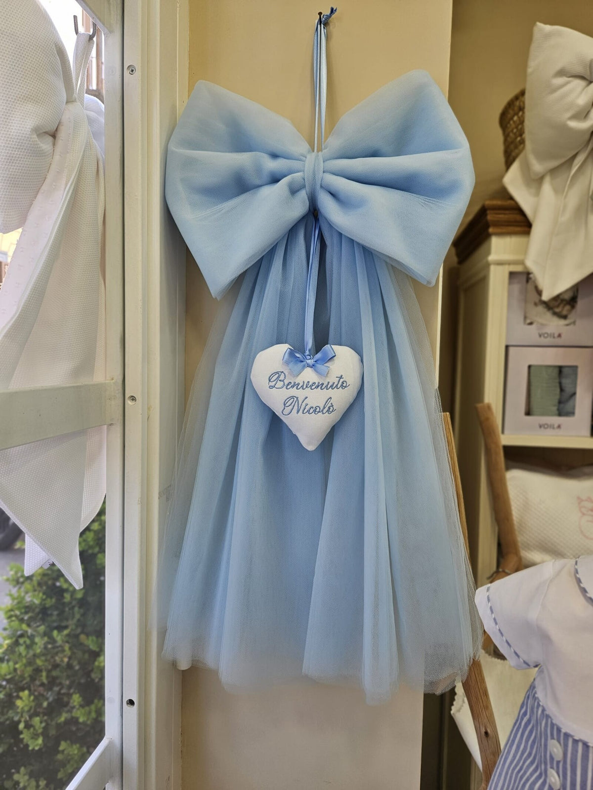 Fiocco Nascita in tulle