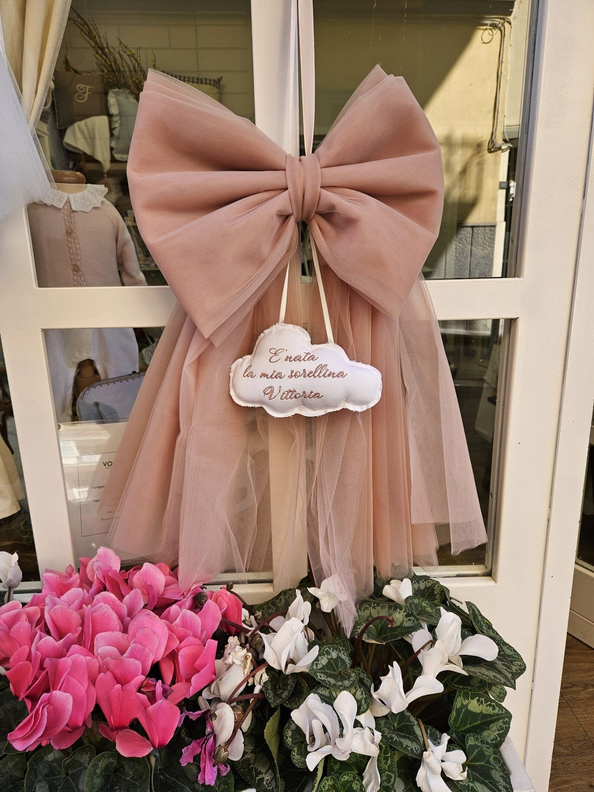 Fiocco Nascita in tulle