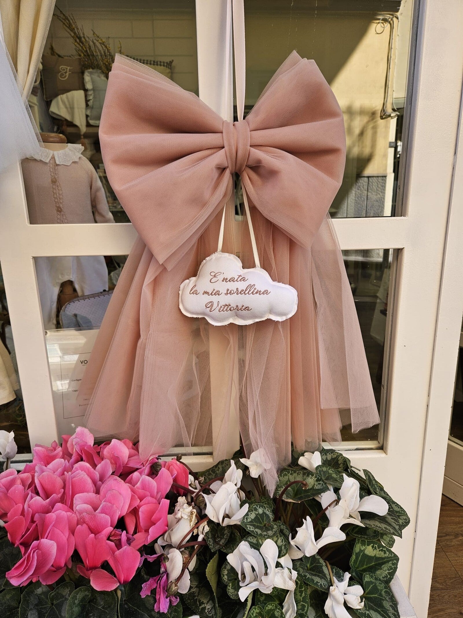 Fiocco Nascita in tulle