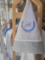 Accappatoio neonato in spugna di cotone e lino