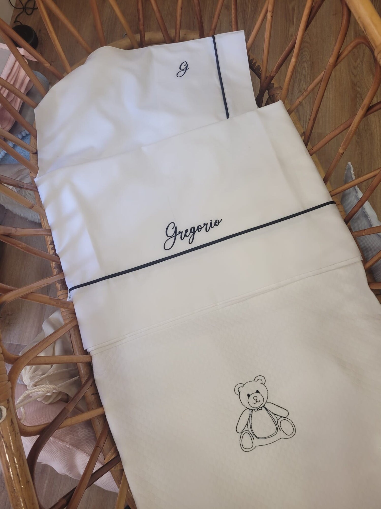 Coordinato basic in cotone per carrozzina