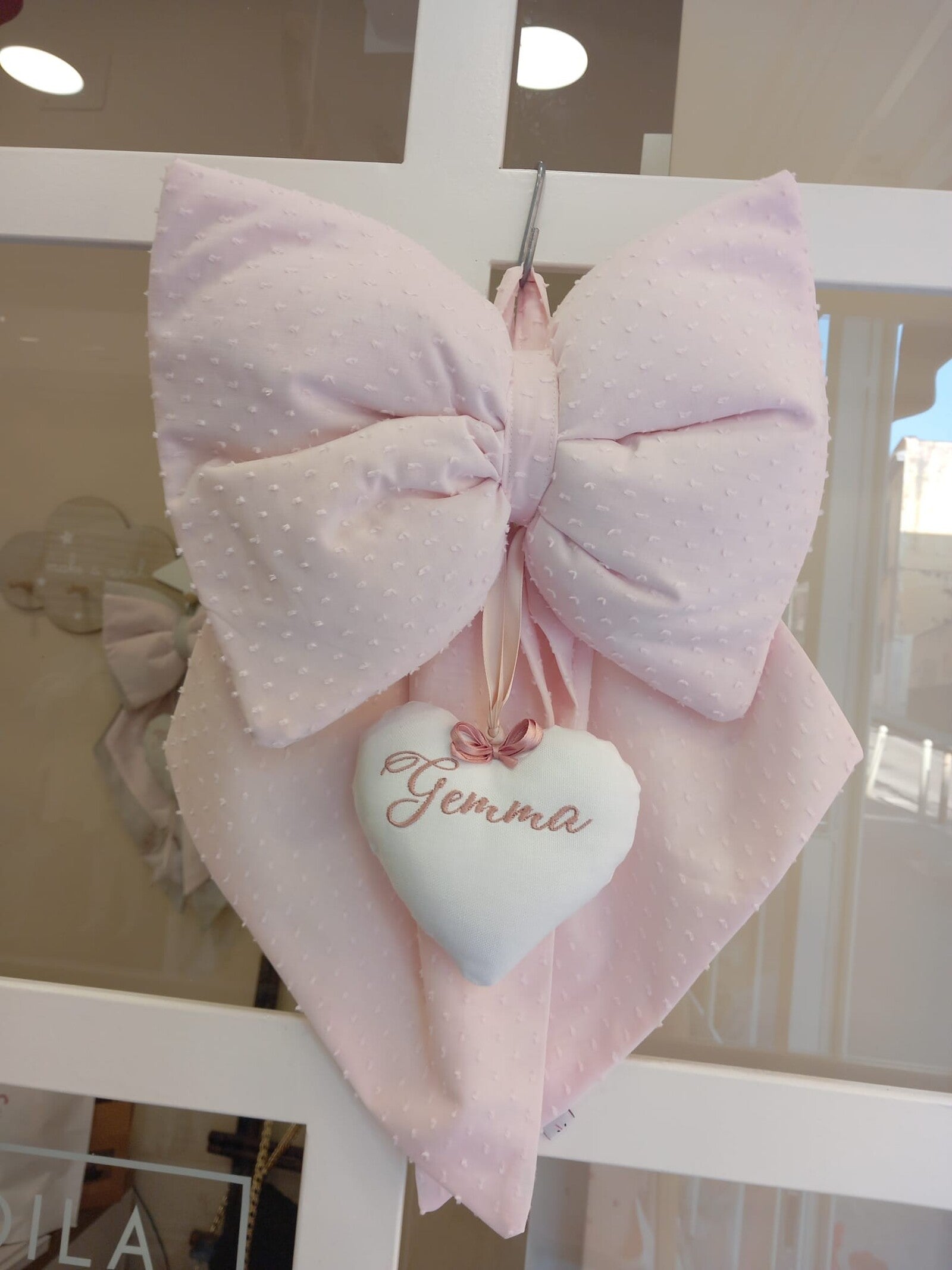 Fiocco Nascita in plumetis