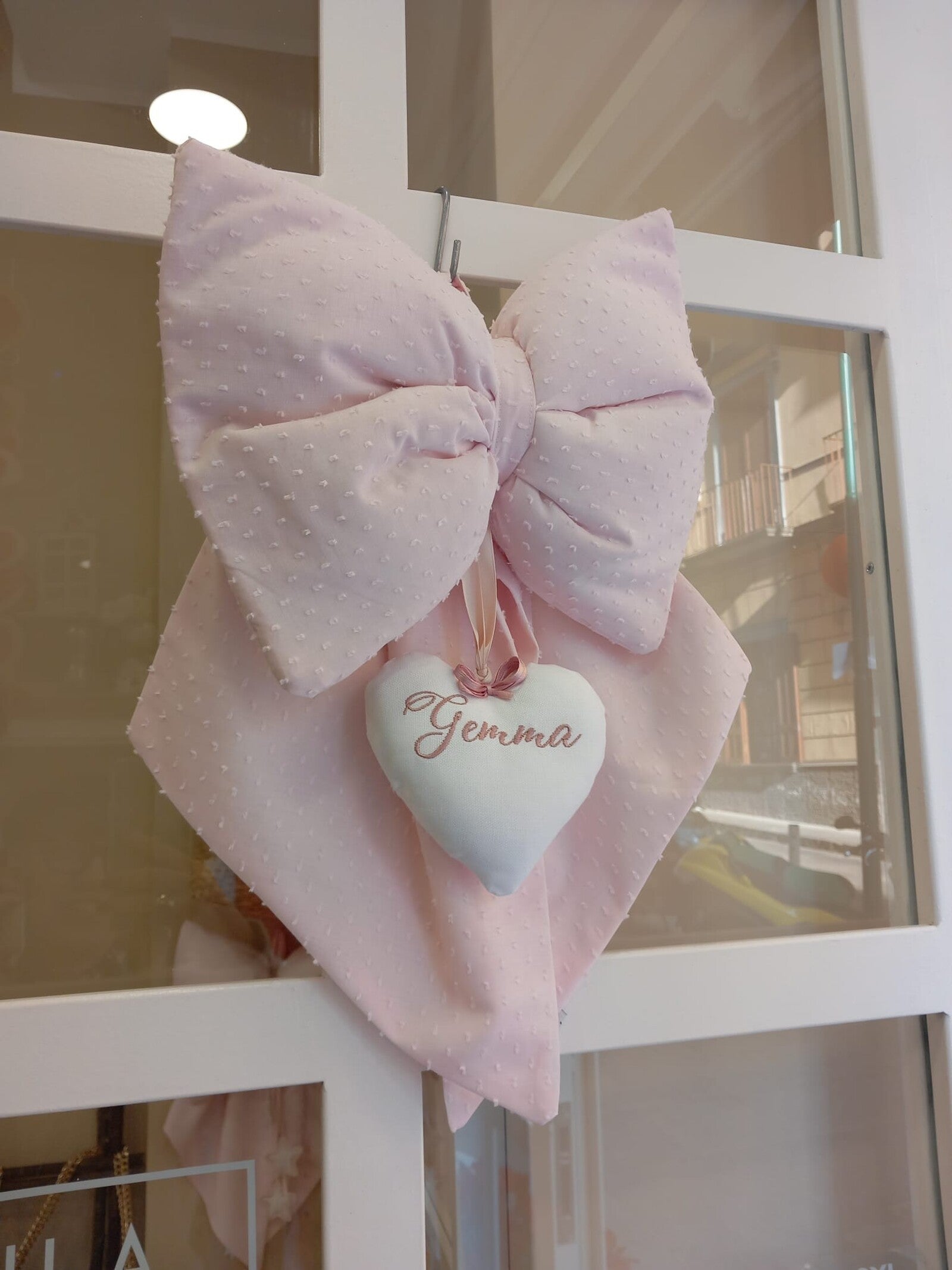 Fiocco Nascita in plumetis