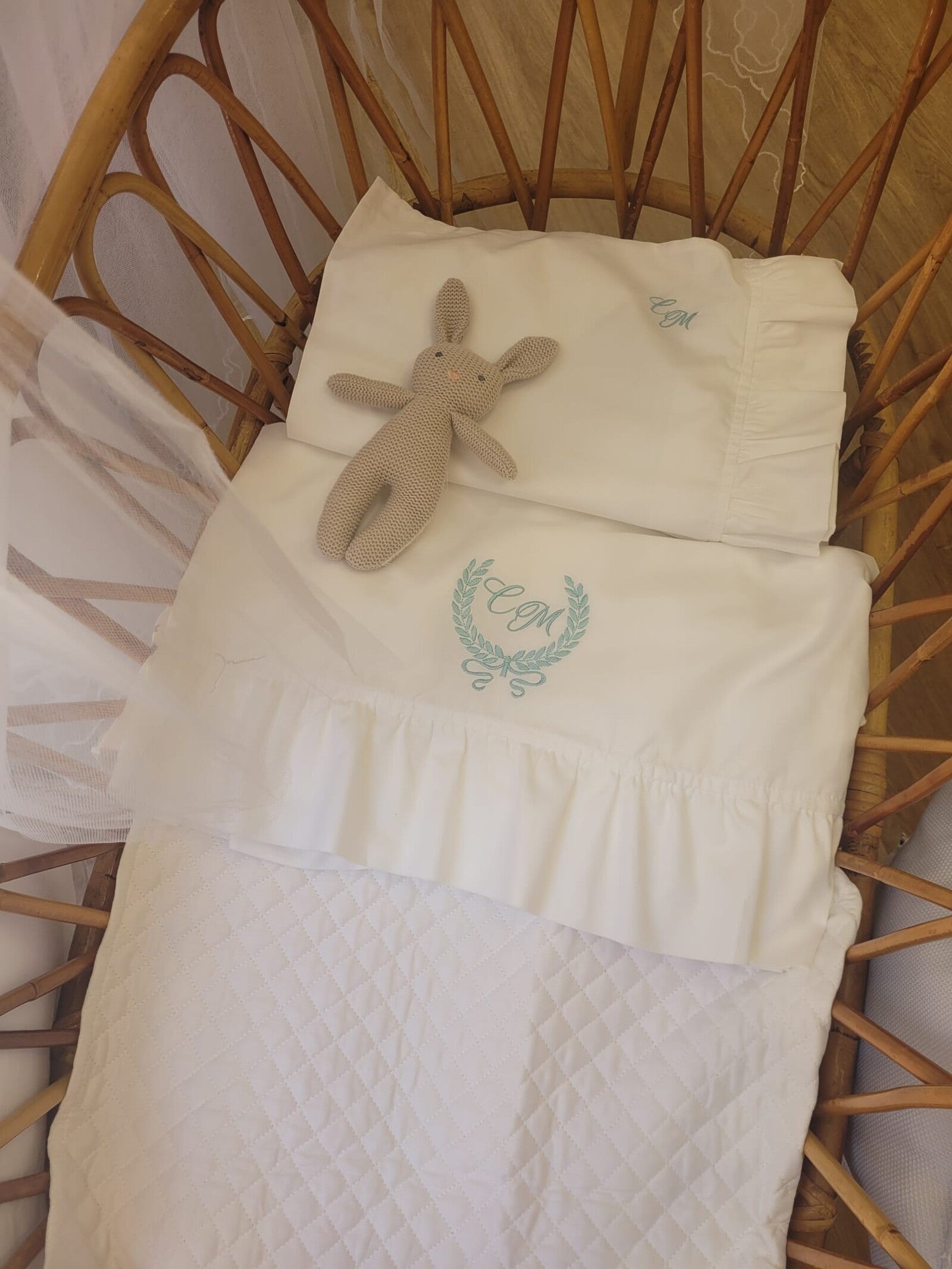 Lenzuolino personalizzato con rouche