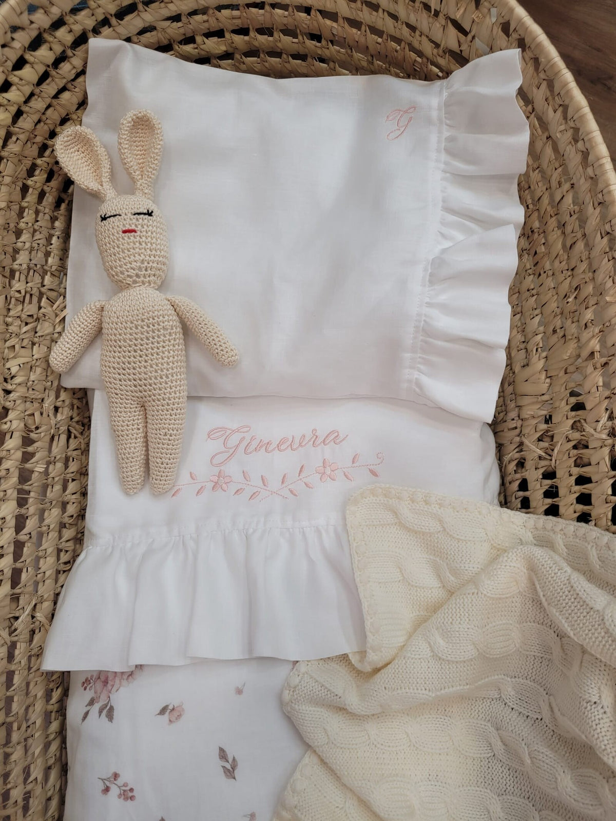 Lenzuolino personalizzato con rouche