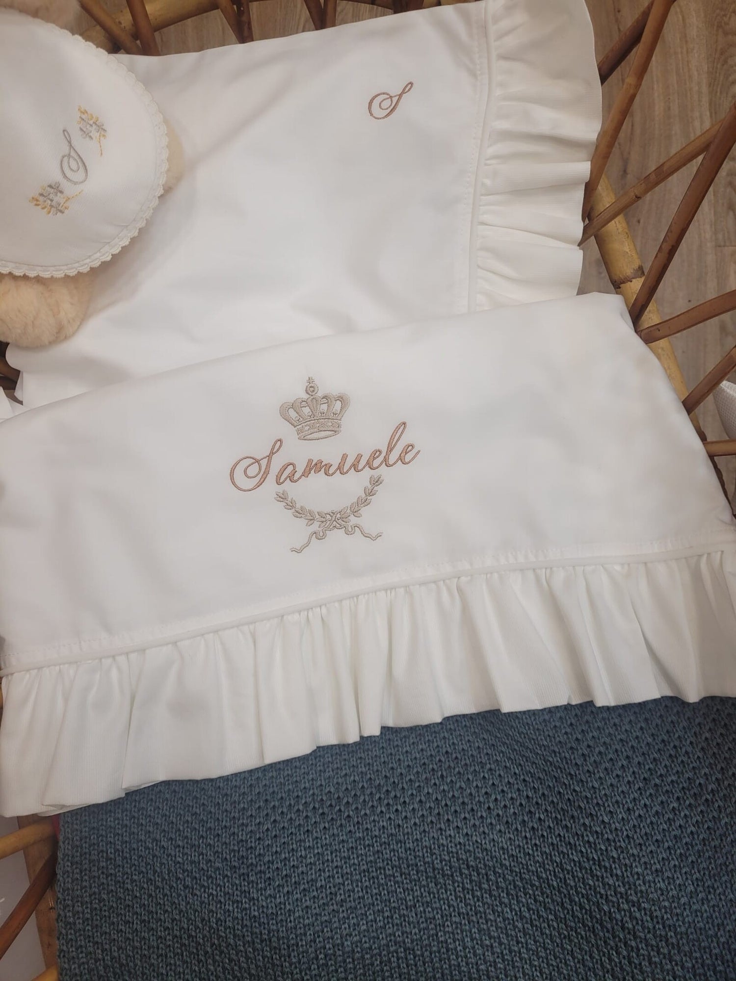 Lenzuolino personalizzato con rouche