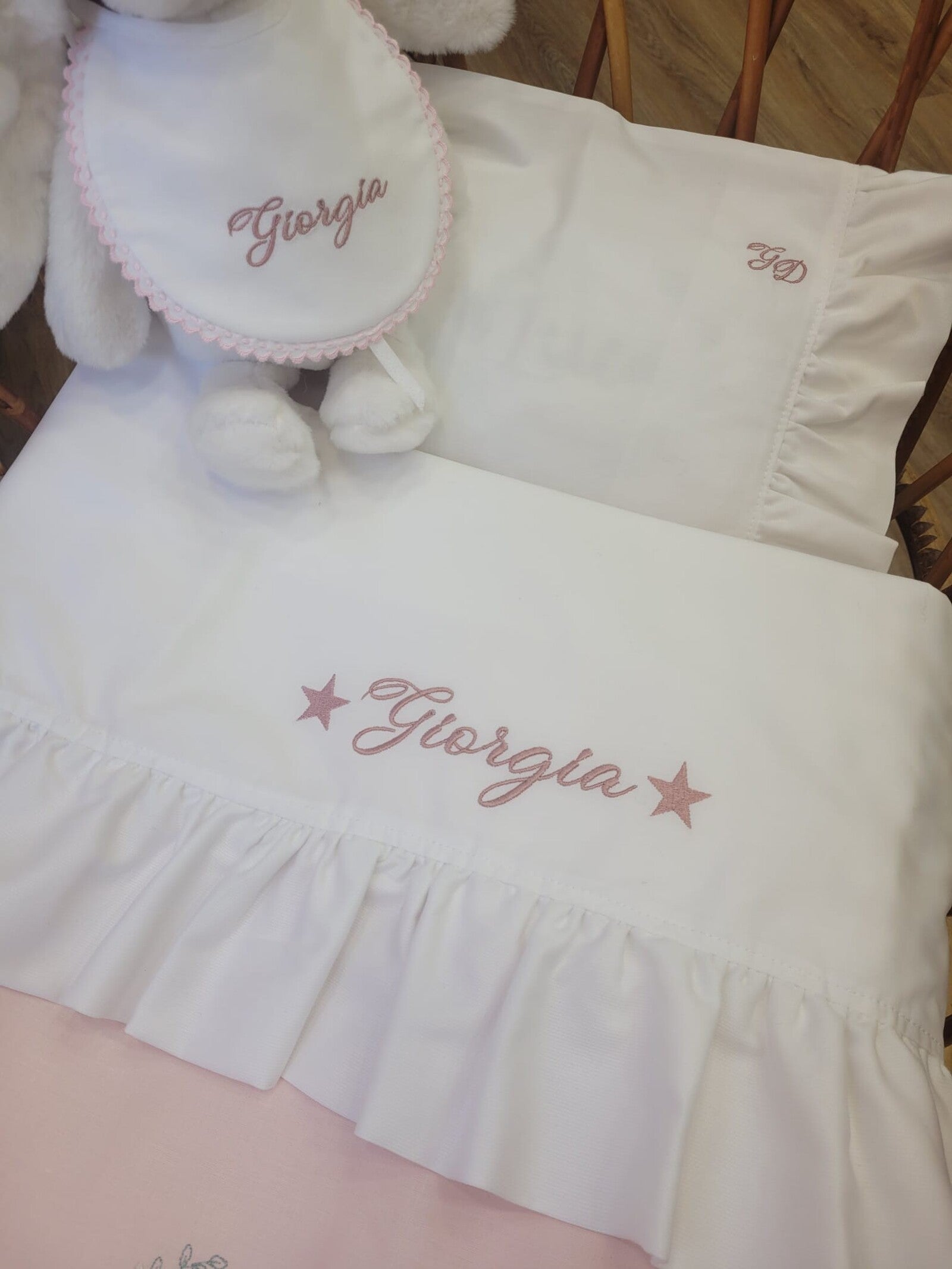 Lenzuolino personalizzato con rouche