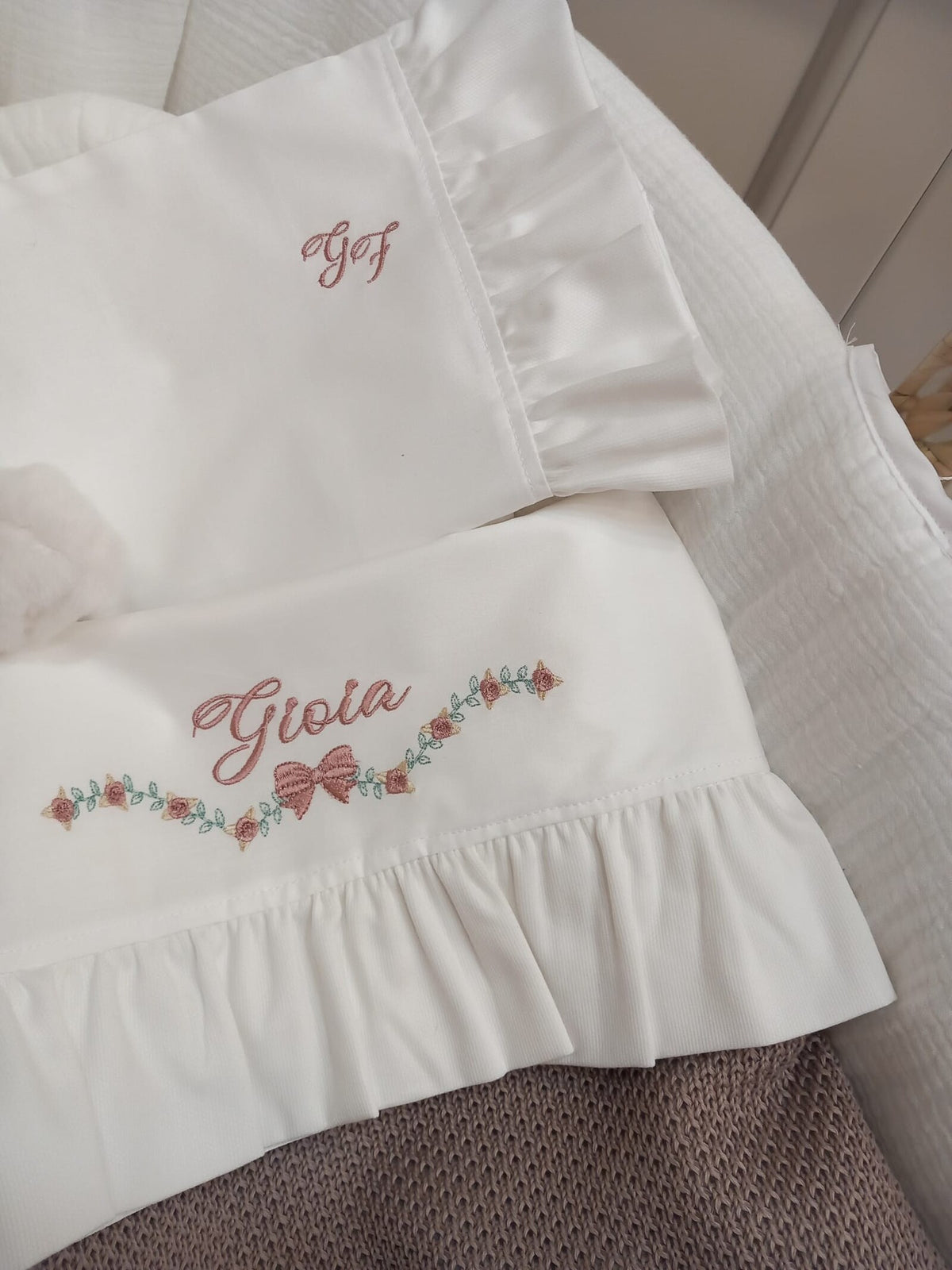 Lenzuolino personalizzato con rouche