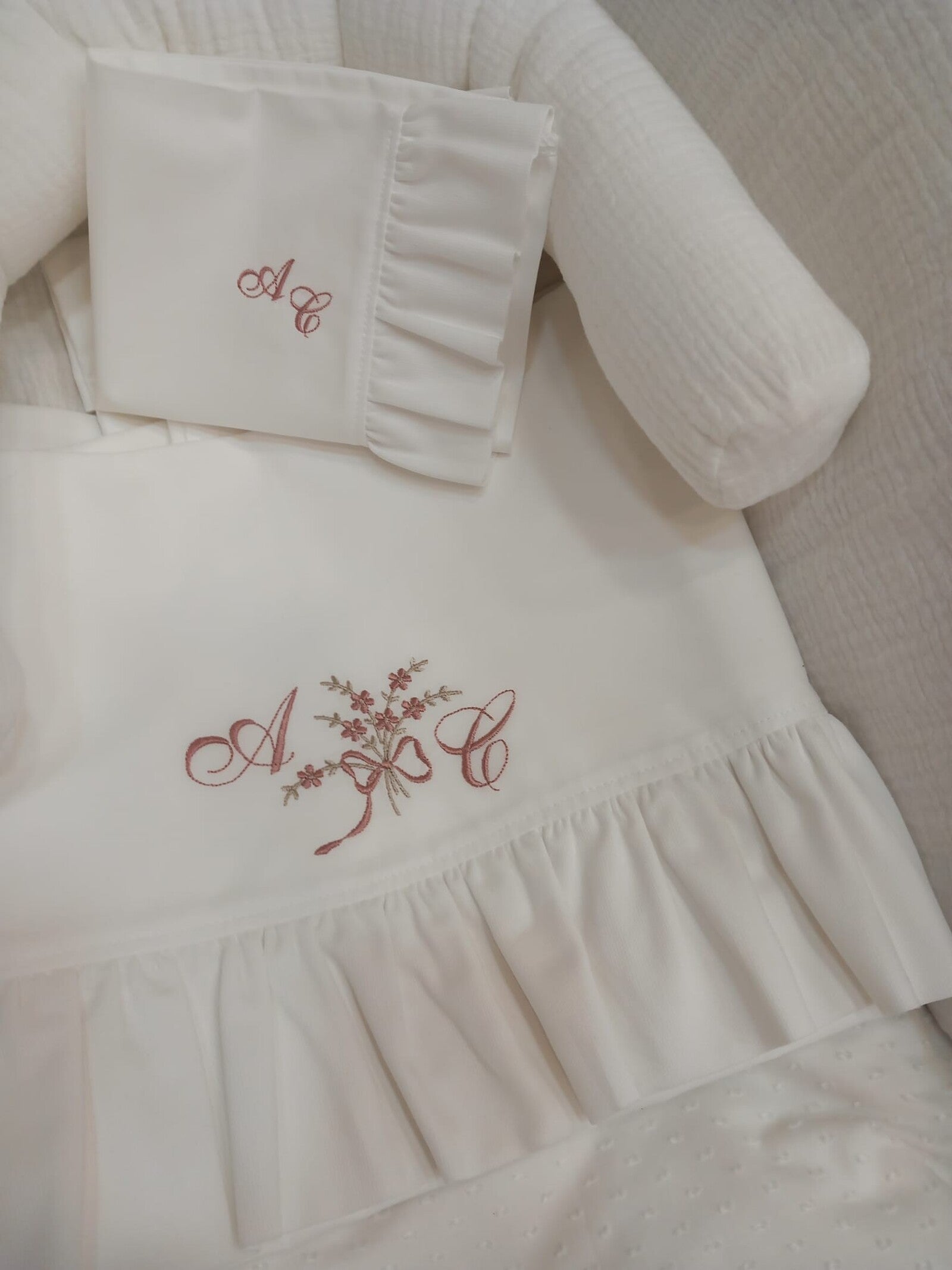 Lenzuolino personalizzato con rouche