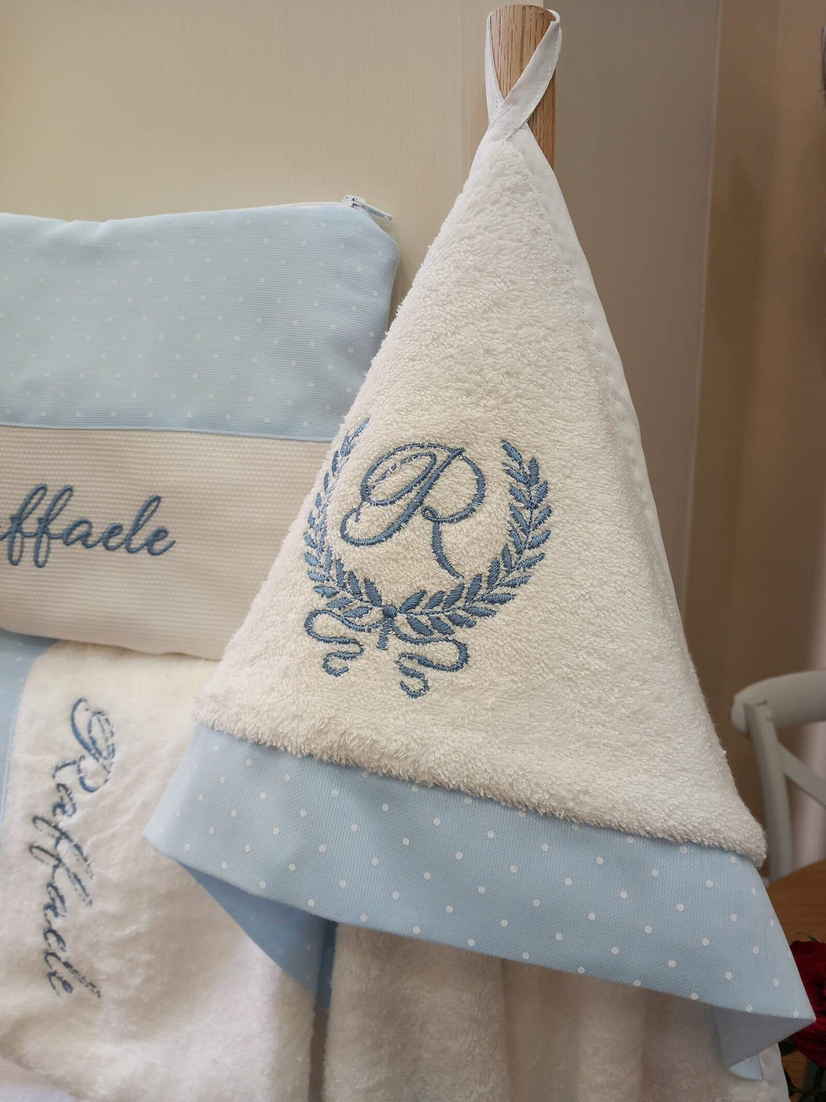 Coordinato bagno in spugna e piquè di cotone