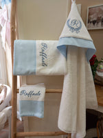 Coordinato bagno in spugna e piquè di cotone