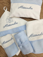 Coordinato bagno in spugna e piquè di cotone