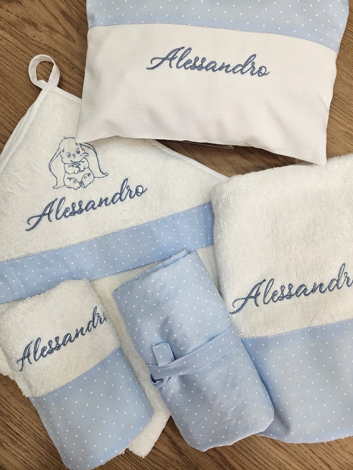 Coordinato bagno in spugna e piquè di cotone