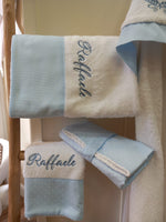 Coordinato bagno in spugna e piquè di cotone