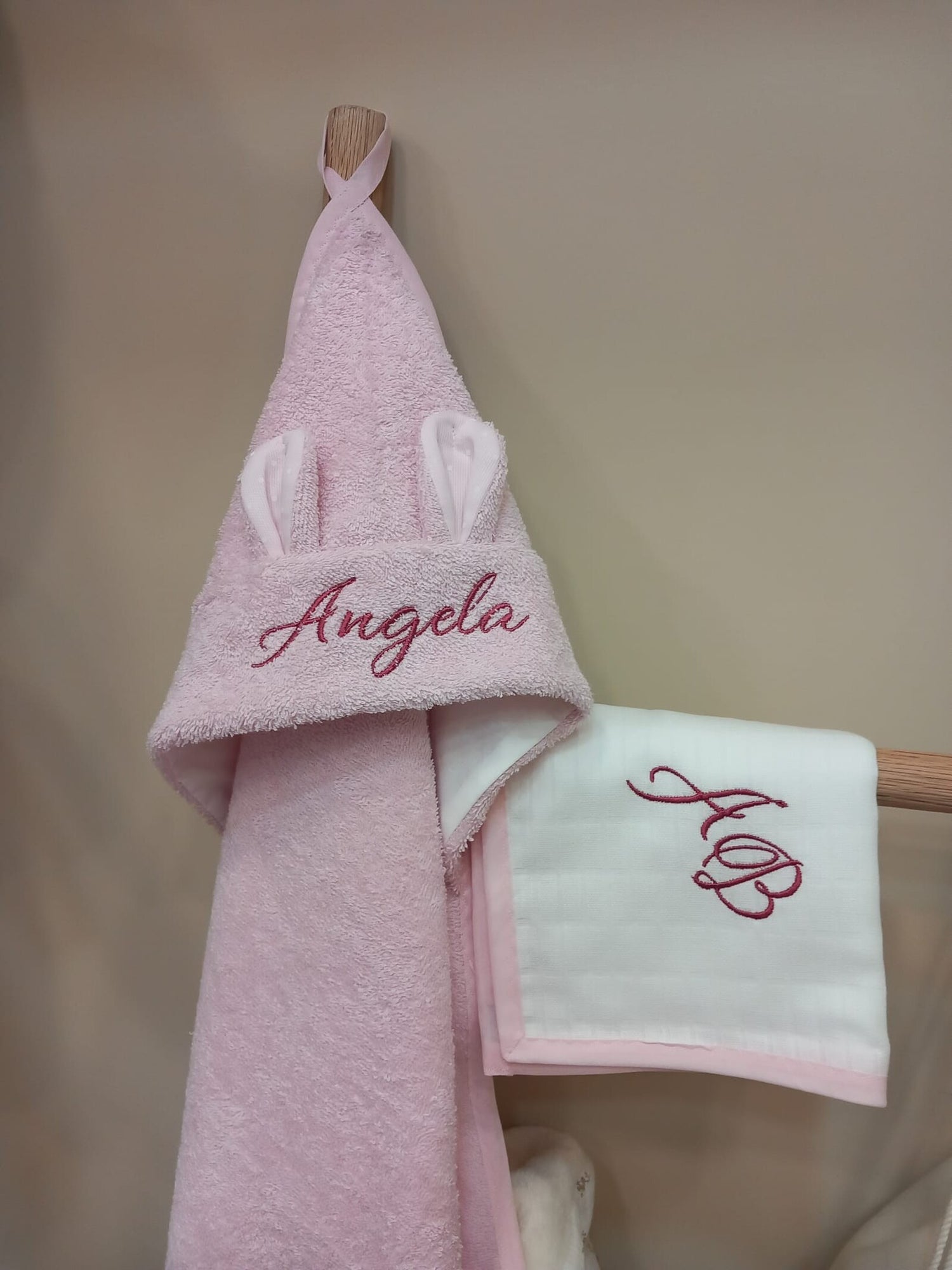 Coordinato bagno e cambio in spugna e piquè di cotone