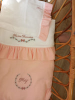 Coordinato nascita in mussola, Lenzuolino con federa cuscino, coprimaterassino e copertina