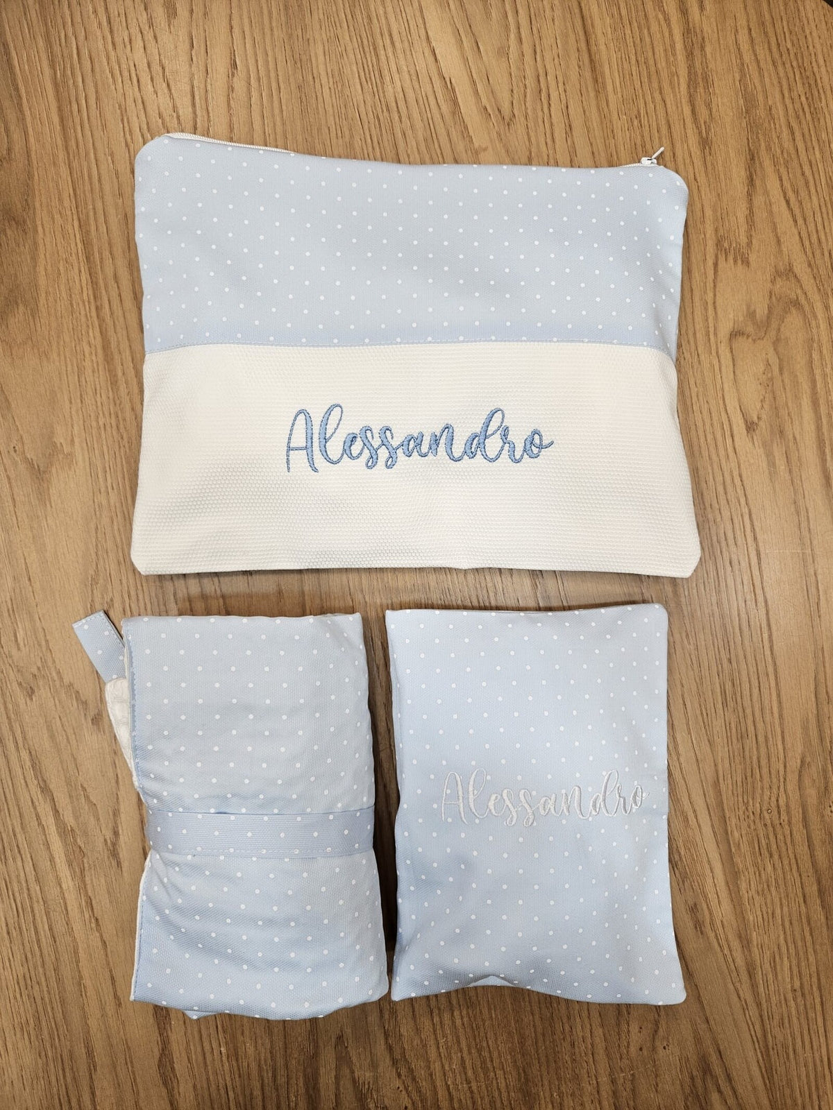 Coordinato per il Cambio, borsello, portapannolini e fasciatoio portatile