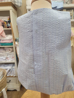 Pagliaccetto in morbido cotone vichy con dettaglio punto smock sul petto