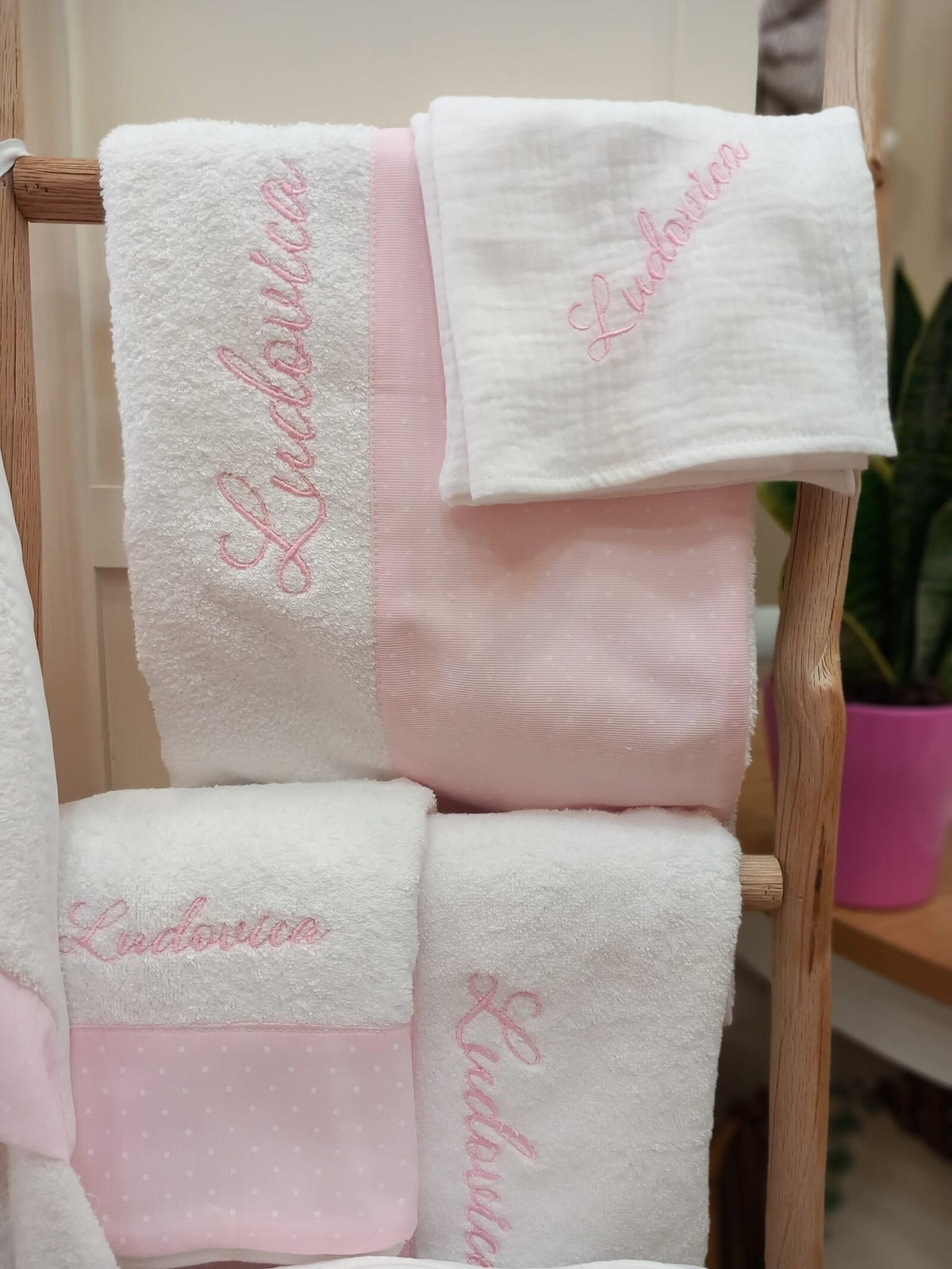 Coordinato completo per il bagnetto BASIC, in spugna di cotone