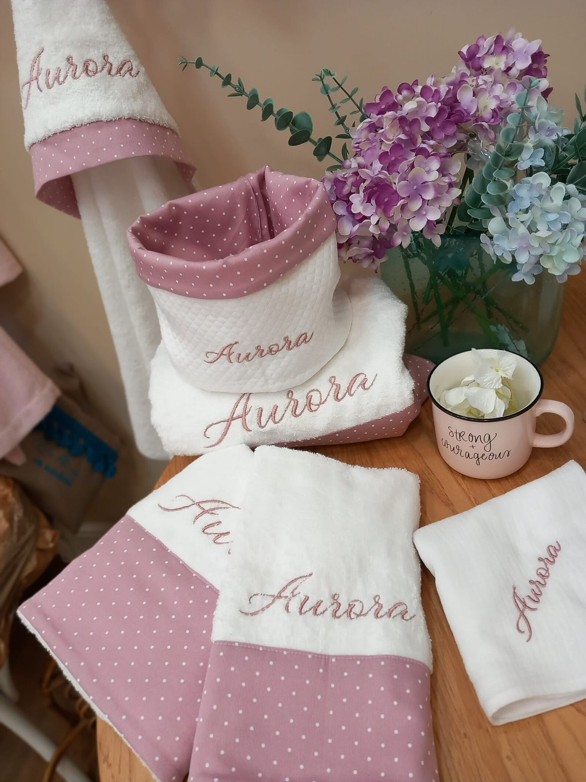 Coordinato completo per il bagnetto BASIC, in spugna di cotone