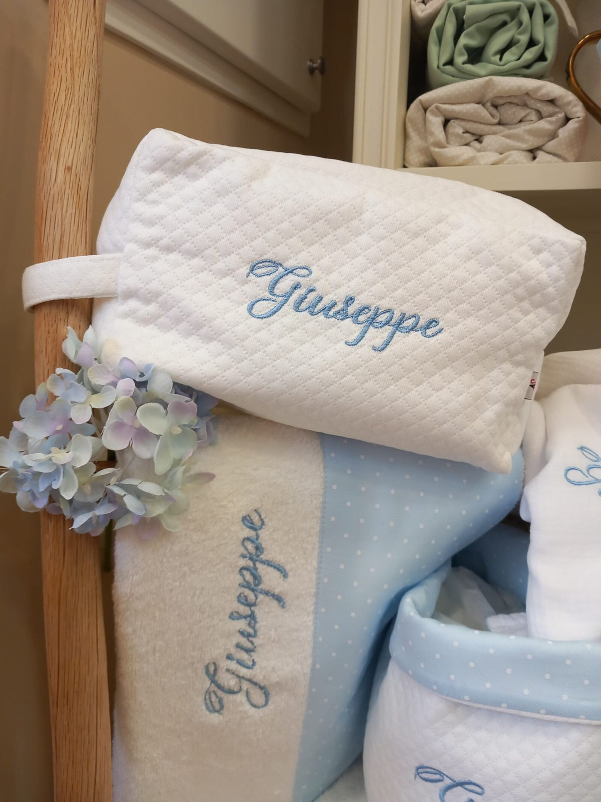 Coordinato completo per il bagnetto BASIC, in spugna di cotone