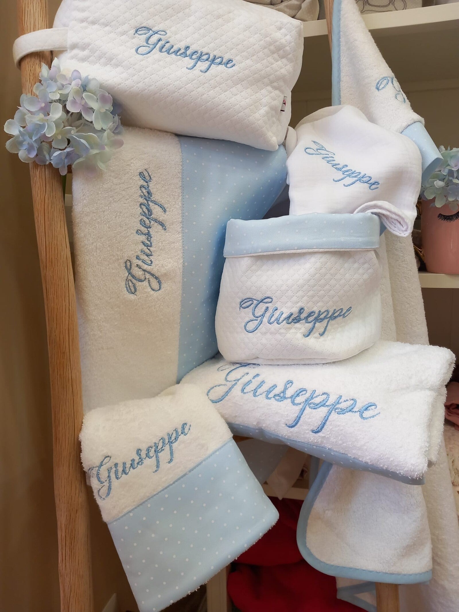 Coordinato completo per il bagnetto BASIC, in spugna di cotone