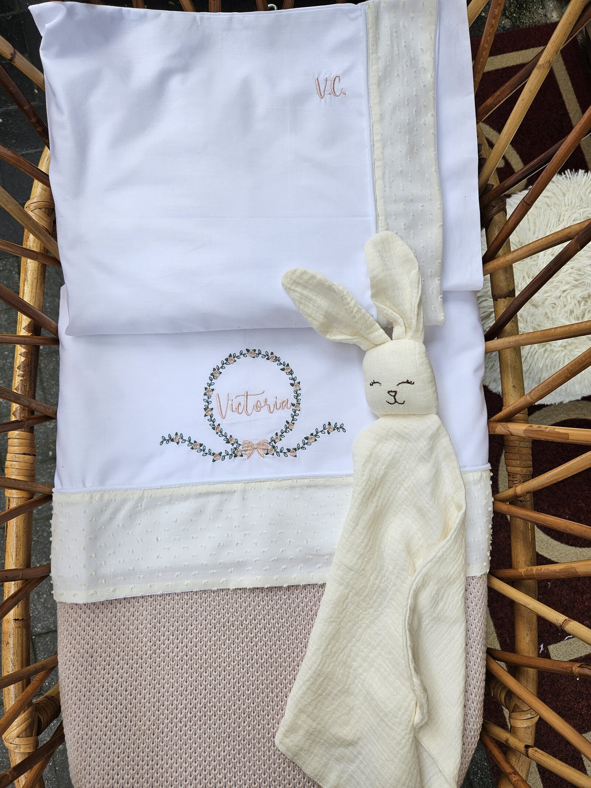 Copertina neonato a maglia liscia