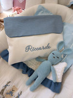 Busta nascita con pattina millerighe